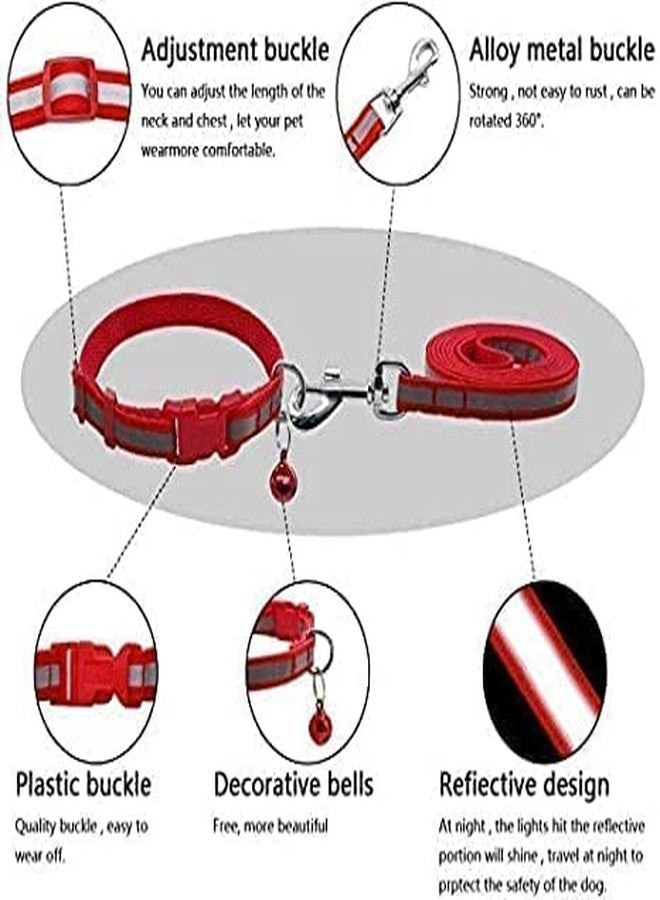 KittuPet طقم طوق ومقود للقطط من KittuPet عاكس للضوء، مقاس 10 مم، مع جرس صغير لطيف (10 مم)، قطعة واحدة - Image 2